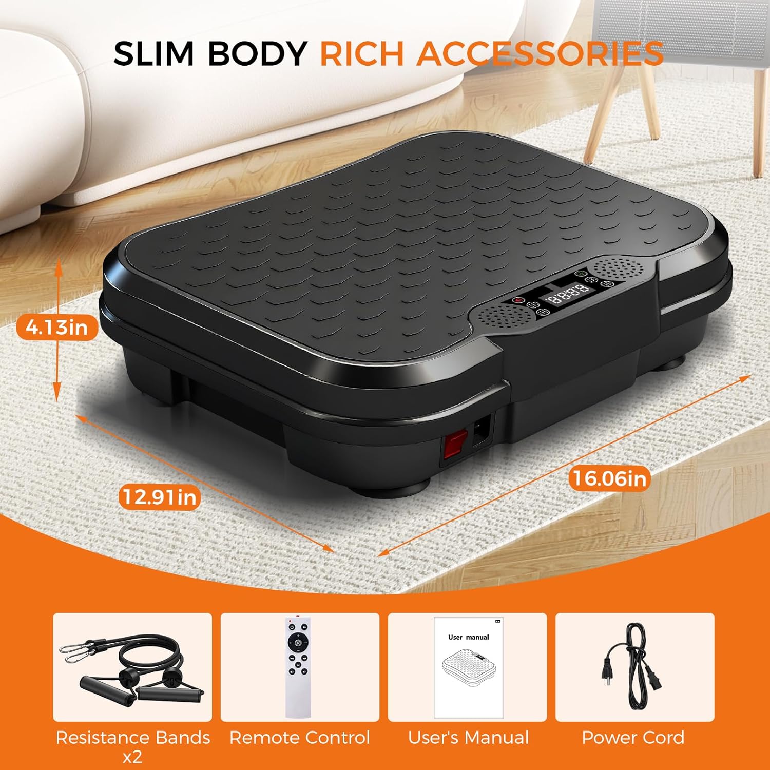 Vibration Plate Exercise Machine,Vibrating Platform for Lymphatic Drainage with 250 Speeds,450 lbs Weight Capacity,Vibrated Plates for Weight Loss,Full Body Workout Equipment for Fitness at Home - Image 7