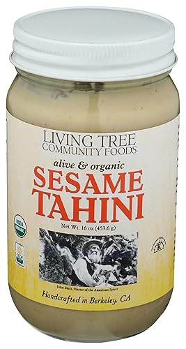 LIVING TREE COMMUNITY FOODS Tahini crudo orgánico, 16 onzas