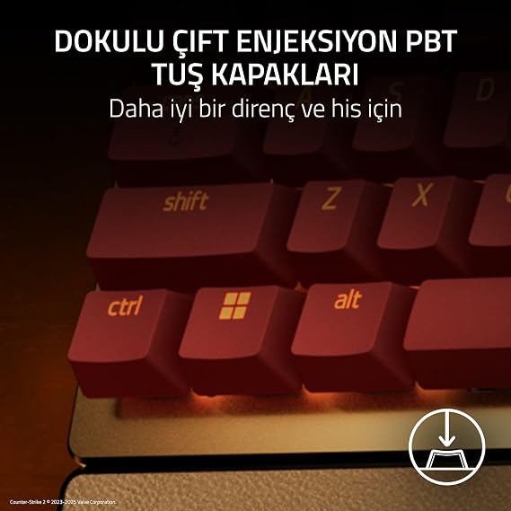 Razer Huntsman V3 Pro Tenkeyless Counter-Strike 2 Dragon Lore - Analogue optical TKL e-sports PC keyboard without numeric keypad - Snap Tap - Rapid Trigger - QWERTY US layout | Dragon Lore