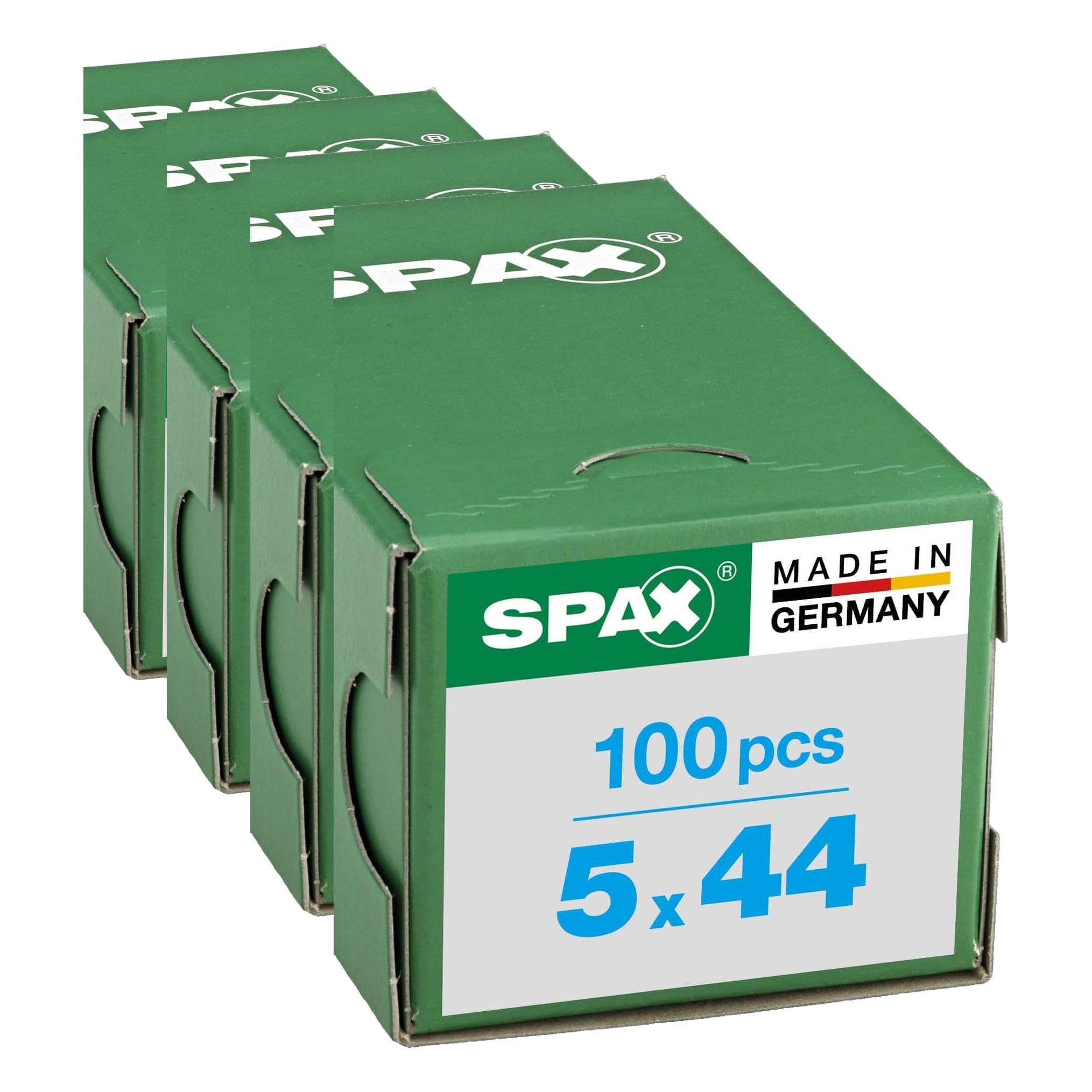 SPAX Spax Profilbohrschraube 5.0x 44 TX25 Edelstahl A2, 100 Stück,557000500443, 5,0 x 44 mm (Packung mit 4)