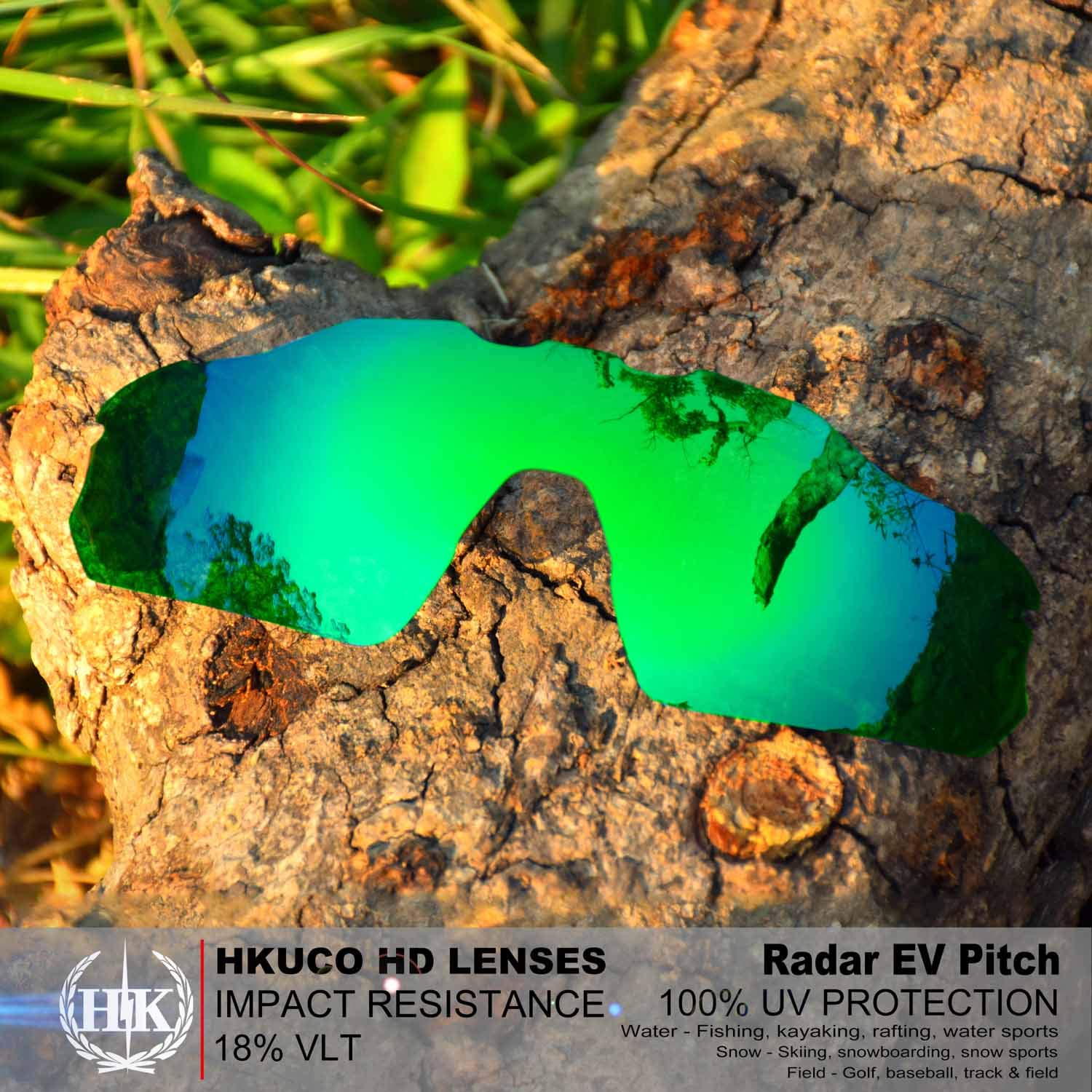 Rinforza gli uomini Lenti Compatibile/Sostituzione per Oakley Radar EV Pitch Rosso/Blu/Oro 24K/Emerald Verde Occhiali da sole