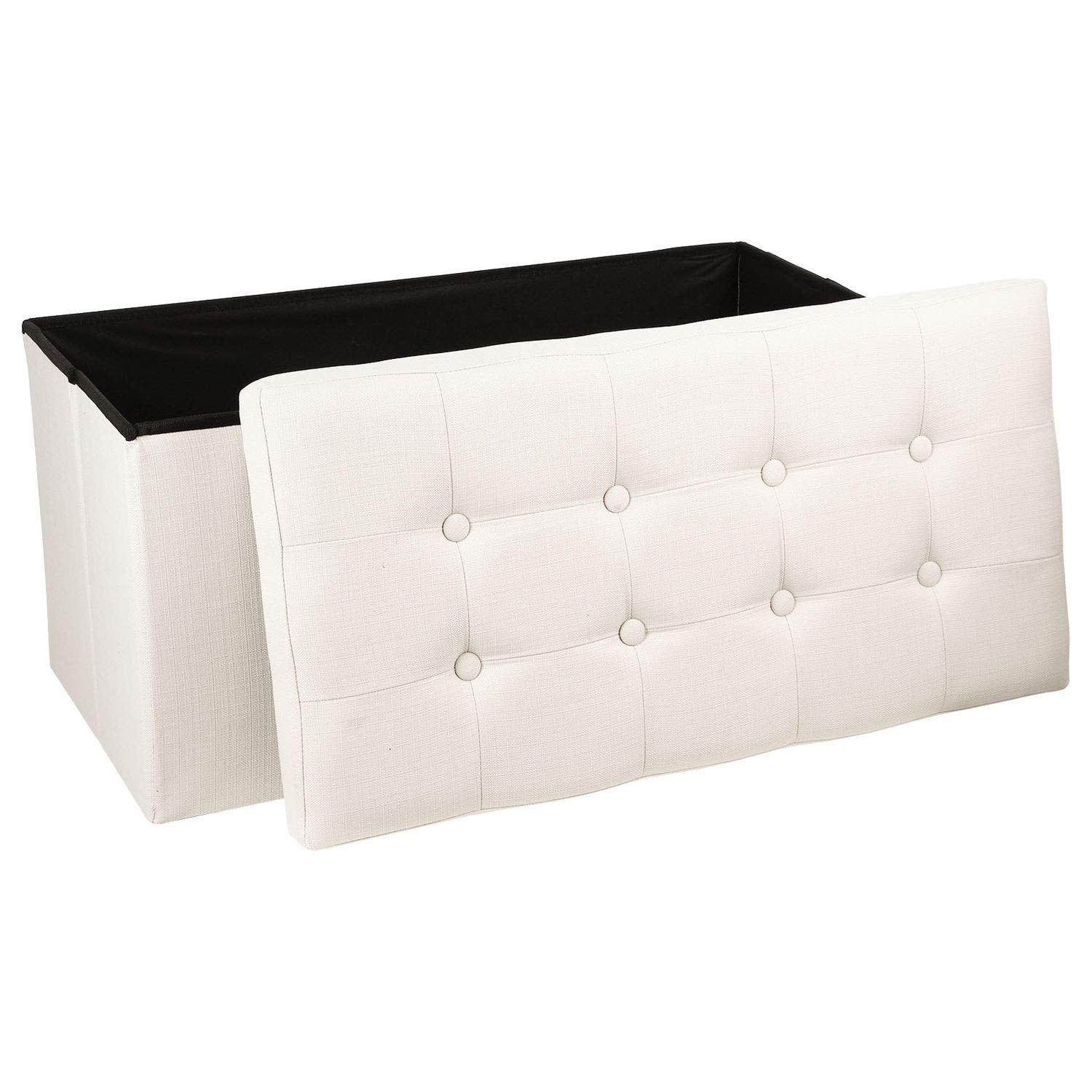 Baúl Plegable de Almacenaje Lysandre, Talla L 76 x Altura 38 cm - Beige