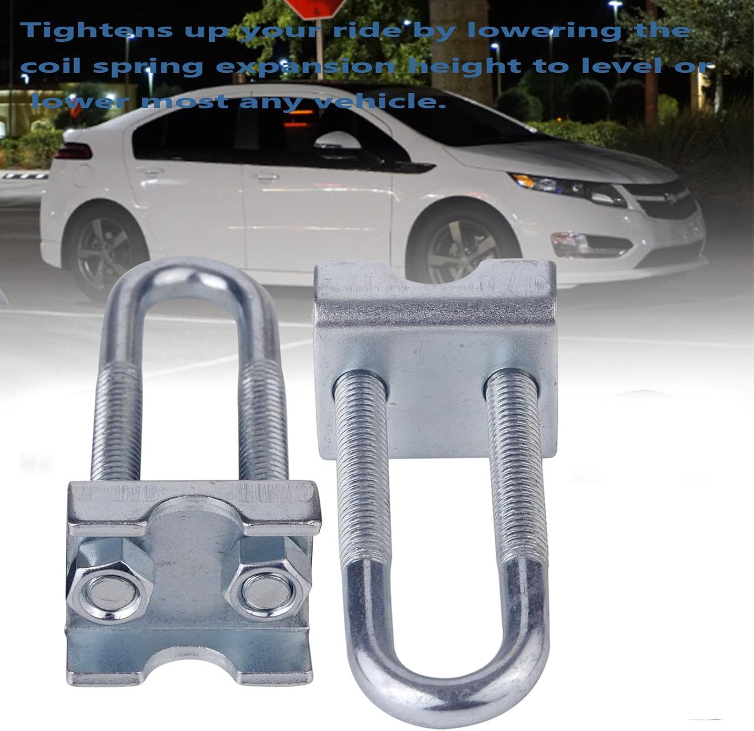 8 Pack Adjustable Coil Spring Lowering-Leveling Clamp Kit -Coil Spring Stabilizes Set for Car Coil Spring Suspension