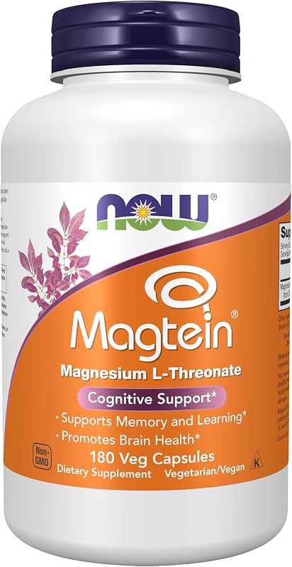 Suplementos Magtein, L-Treonato de Magnesio, Apoyo Cognitivo *, 180 Cápsulas Vegetales