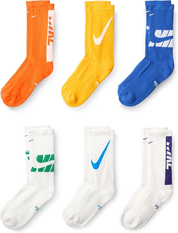 medias Nike Everyday Cushioned Crew unisex para niños (paquete de 6) | Niños y niñas