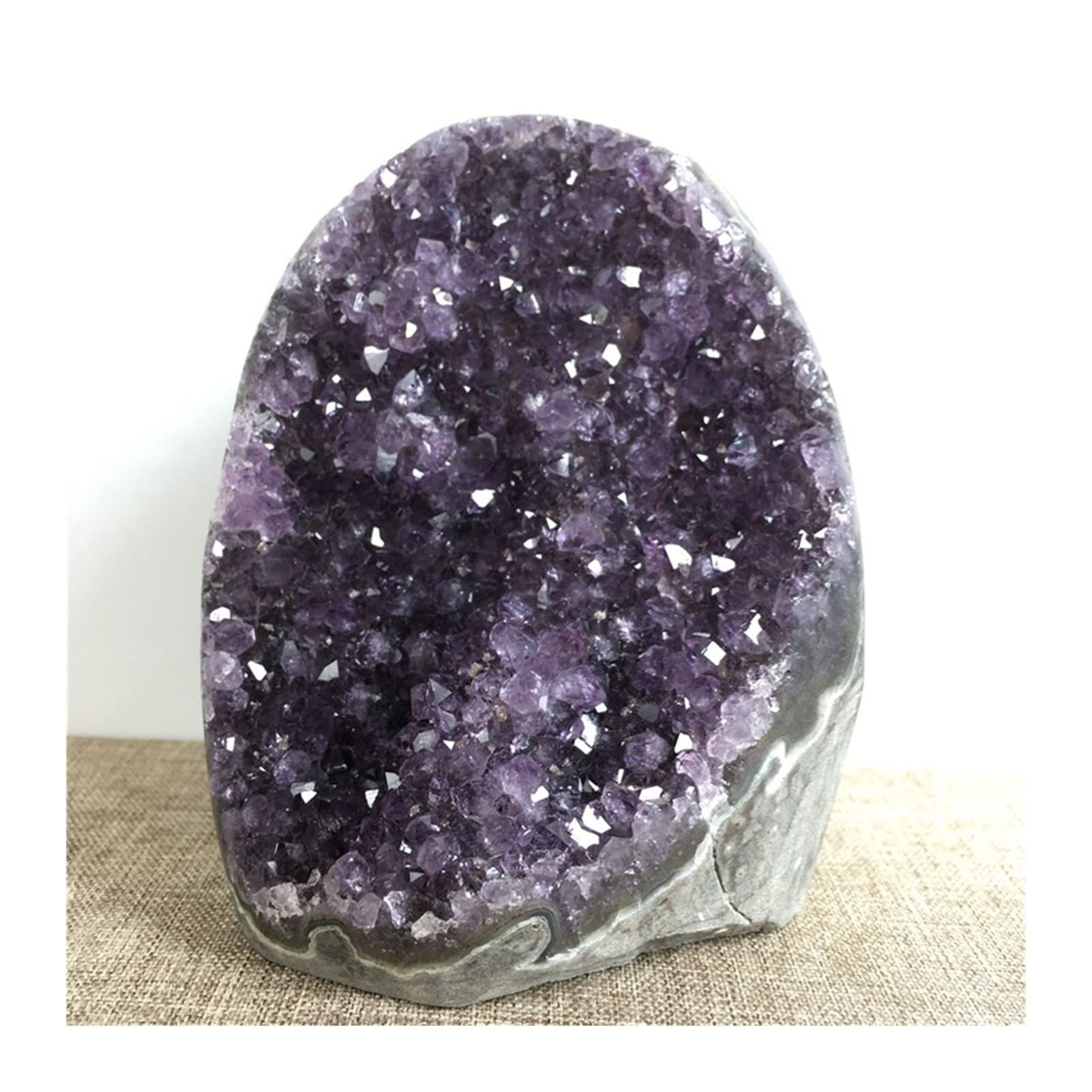 Amethyst Rohstein Natürliche Amethyst Edelstein Meditation Heilung Kristall Cluster Probe Dekoration Uruguay (Size : 400-500g)
