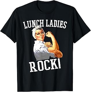Retro Lunch Ladies Rock Cafeteria Worker Funny Lunch Lady T-Shirt