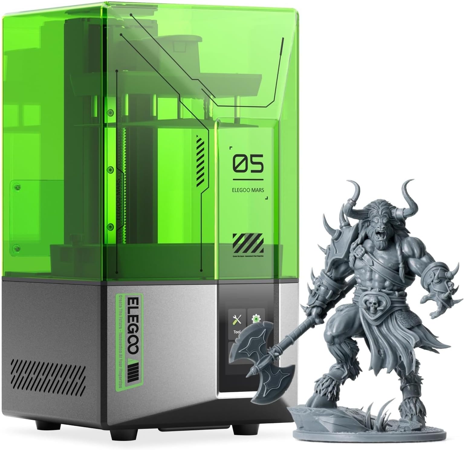 Mars 5 Resin 3D Printer with 4K Mono LCD,Automatic Leveling, Desktop 3D Printer with Printing Size of 5.65 × 3.53 × 5.91 inches