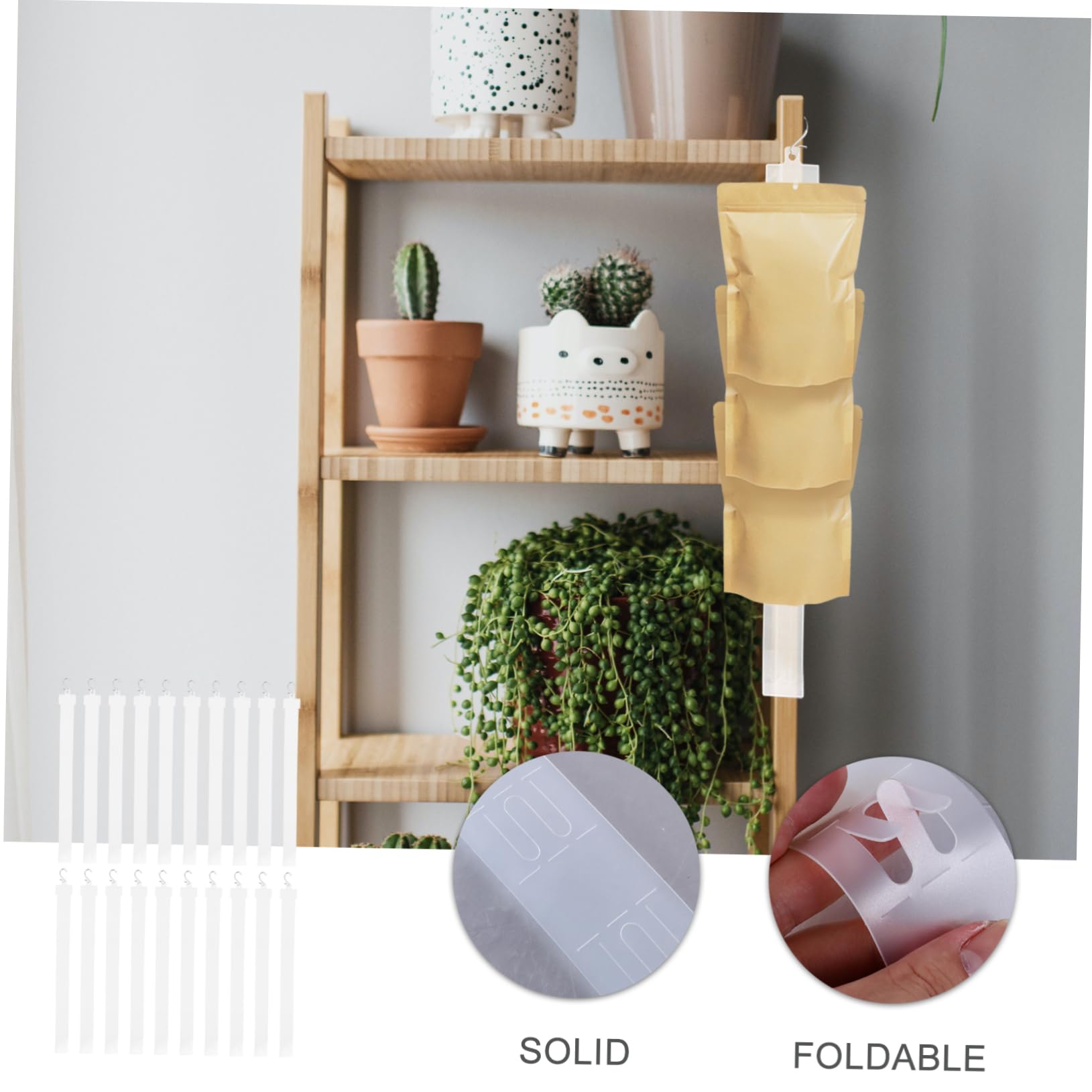 KICHOUSE 20pcs Hanging Strip Display Clip Store Pegboard Display Stand Display Strip Display Hanger Strips Peg Board Display Stand Product Hanging Merchandise Strips Retail White Plastic