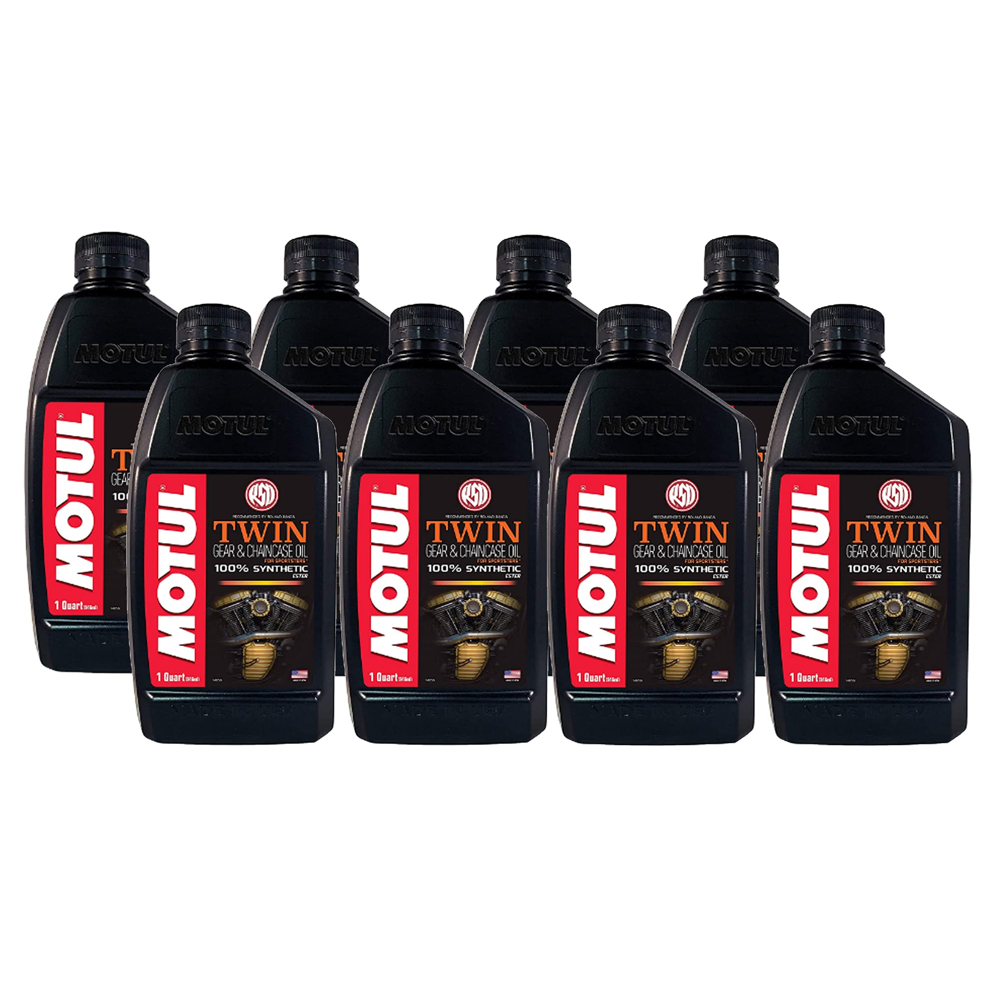 Newparts TWIN GEAR & CHAIN CASE OIL 100% triple synthetic 4-Stroke Ester API SL SJ SH SG CF JASO MA2 8Qt Gear Oil 8 x 1qt