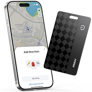 Wallet Tracker Card Air-Tag (iOS Only) Works with Apple Find My, Bluetooth Tracker Smart Card Wallet Finder 0.07in Slim Rechargeable IP68 Waterproof Item Locator for Wallets, Keys, Luggage & Passports - Amazon product rated Grade A