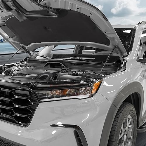 Miniatura 7 de Puntales de capó para Honda Pilot 2023 2024  Soporte de elevación de capó, sin taladro, soporte de elevación de gas delantero compatible con
