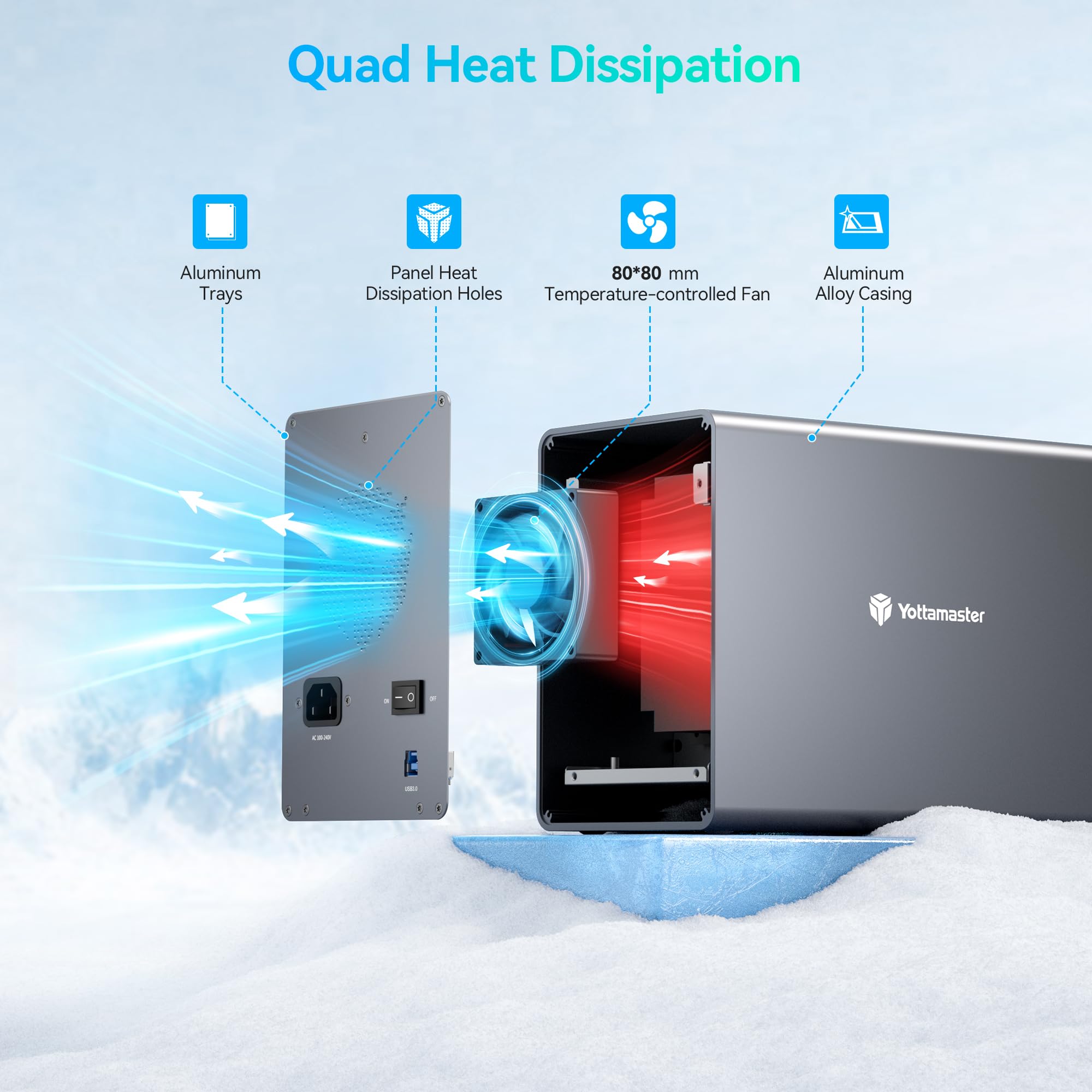 Yottamaster fs5u3 最安値 Amazon.com: Yottamaster 5 Bay External Hard Drive Enclosure
