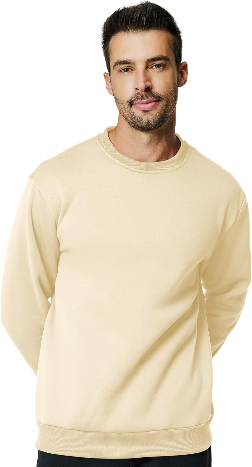 Men's Crewneck Sweatshirt Casual Long Sleeve Sweat Shirts Athletic Fleece Basic Pullover Shirts - Image 3