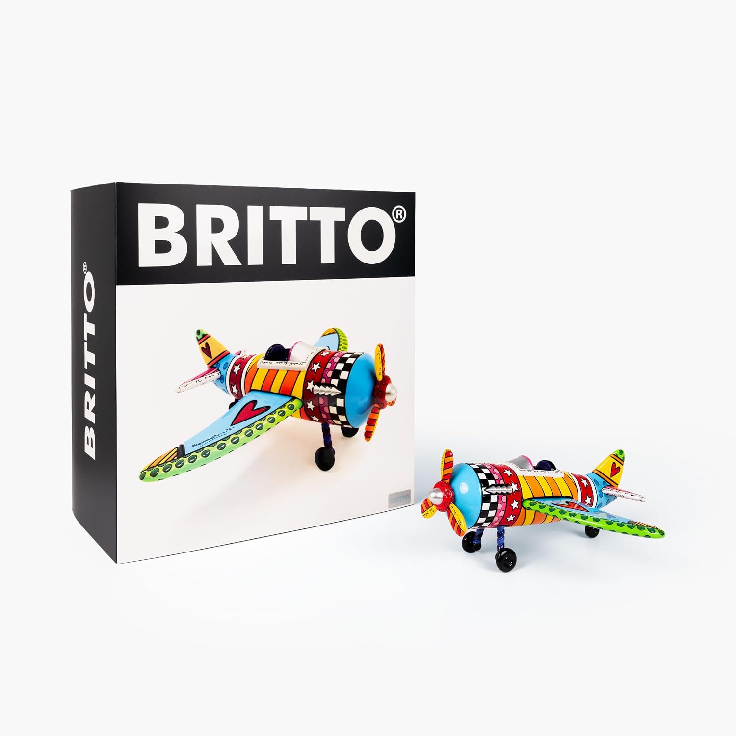 Britto Collectible Figurine - Iconic Art Figurine, Decorative Displays for Modern Home Decor | Designed by Iconic Artist Romero - Airplane