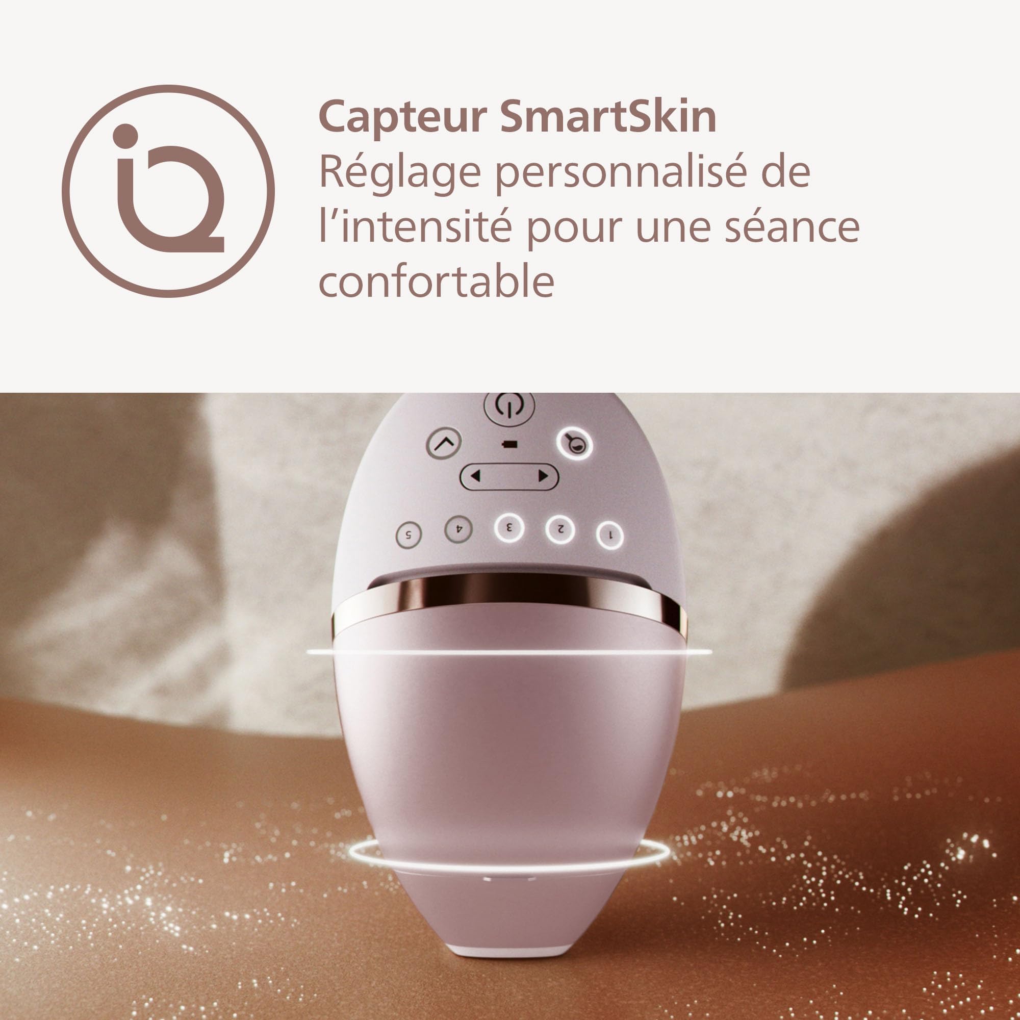 Philips Lumea série 9900 - épilateur à lumière pulsée, alternative à l'épilation laser, SenseIQ et SkinAI, 3 embouts pour le corps, le visage et les zones de précision, avec ou sans fil, BRI953/02