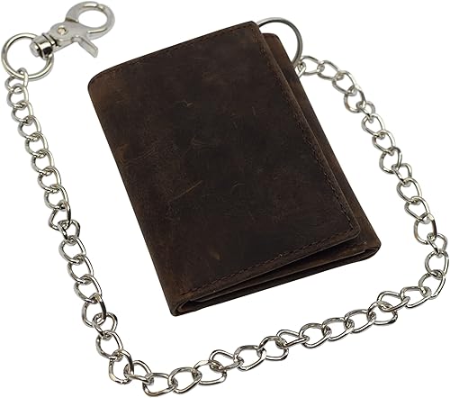 Miniatura 2 de Billetera de cuero vintage con bloqueo RFID para hombre, con cierre a presión