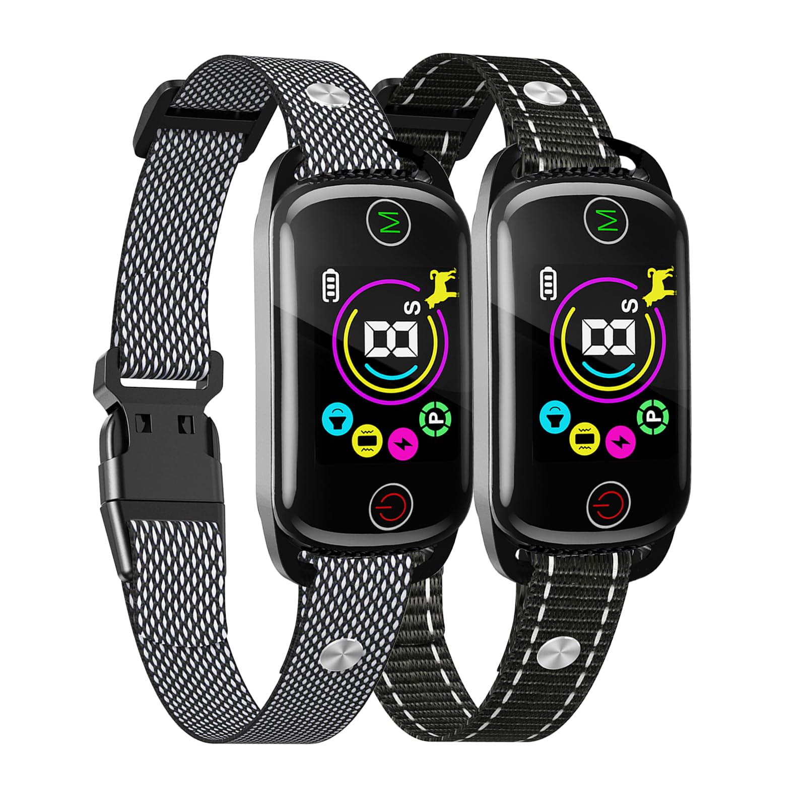 Dog Bark Collar 2 Pack, Bark Collar for Large Medium Small Dogs, Smart Bark Collar, Rechargeable Anti Bark Collars for Dogs with 8 Adjustable Sensitivity, Bark Shock Collar with 4 Training Modes