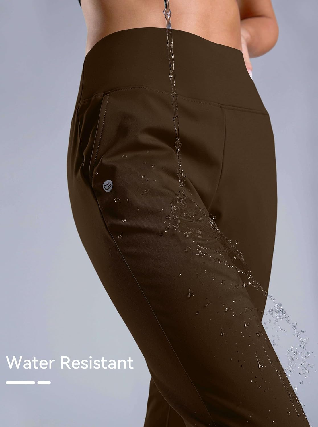 G Gradual Women's Fleece Lined Joggers High Waisted Water Resistant Thermal Hiking Pants Cold Weather Sweatpants with Pockets - Image 3