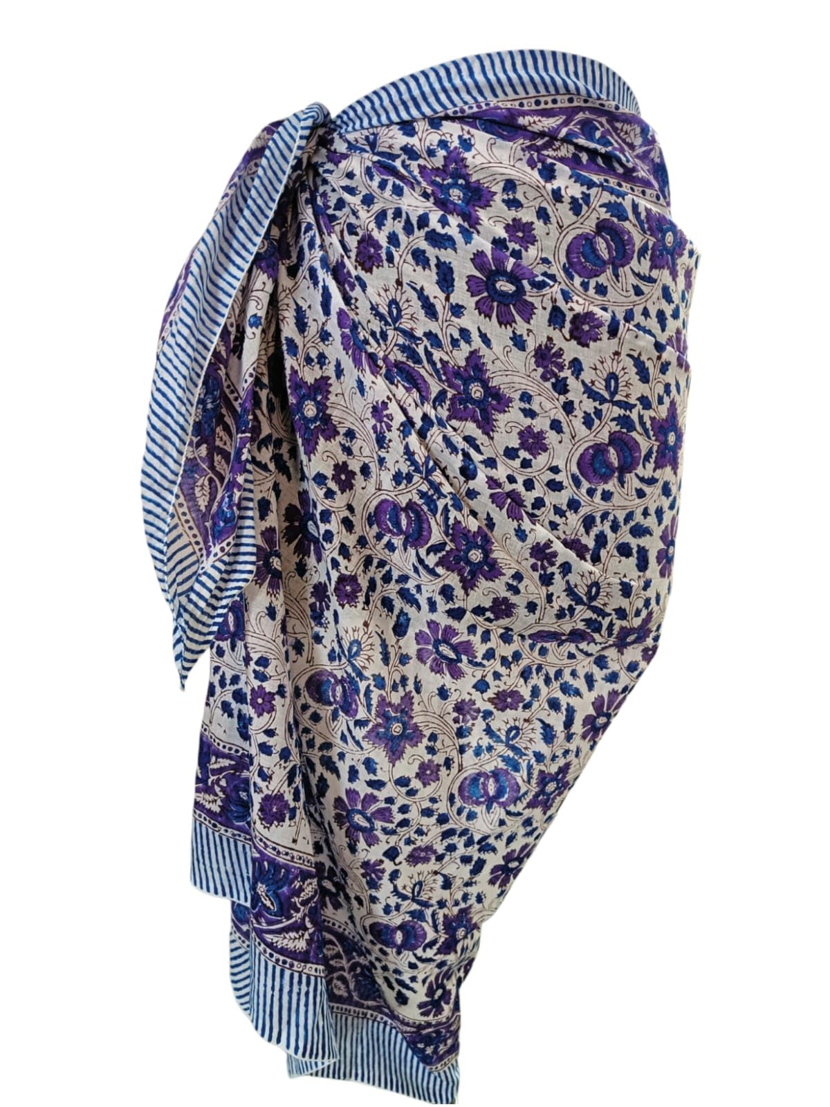 Rajbhoomi Cotton Indian Hand Block Print Sarong Coverups for Women Sarong Wrap Cover-Up