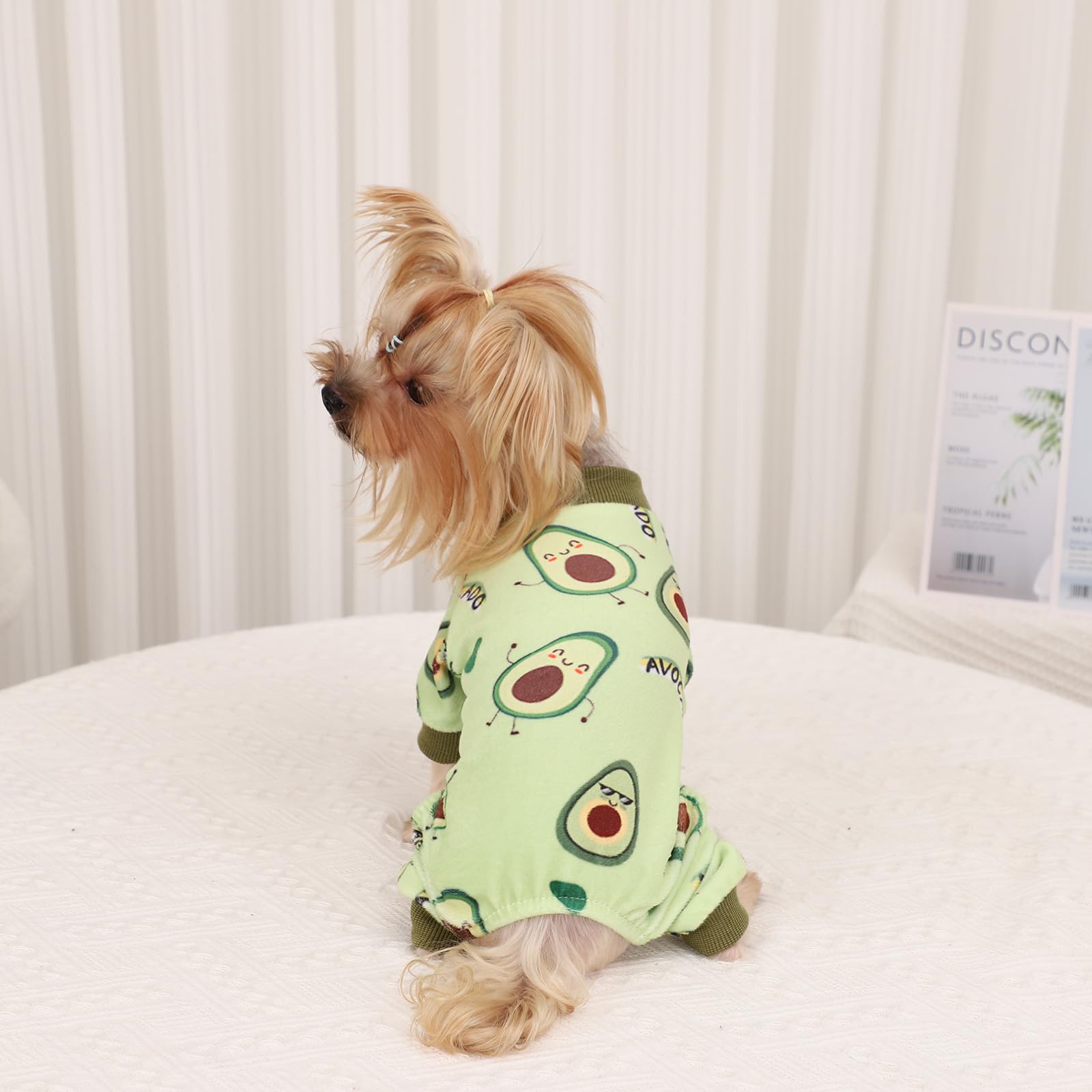 Hunde-Pyjama Dinosaurier Design – Dehnbarer Schlafanzug Für Kleine Rassen Wie Yorkie & Chihuahua | Größe M