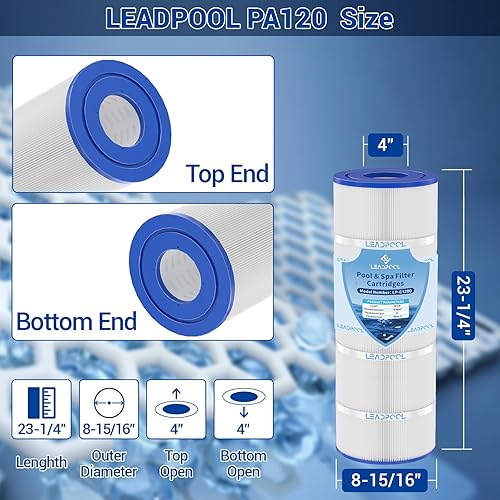 Miniatura 2 de Reemplazo de cartucho de filtro de piscina C1200 para Hayward C1200, PA120, C-8412, FC-1293, CX1200RE, Clearwater II 125, AK-7005, SD-00105,