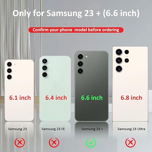 Miniatura 2 de ADDIT Funda de teléfono para S23 Plus Samsung Galaxy S23 Plus, grado militar, resistente, con anillo de soporte, soporte magnético para automóvil