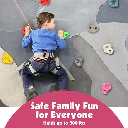 Miniatura 6 de IFOYO Soportes de escalada en roca, 20 rocas grandes para escalada en interiores y exteriores, juego para niños mayores de 4 años, soporta 132