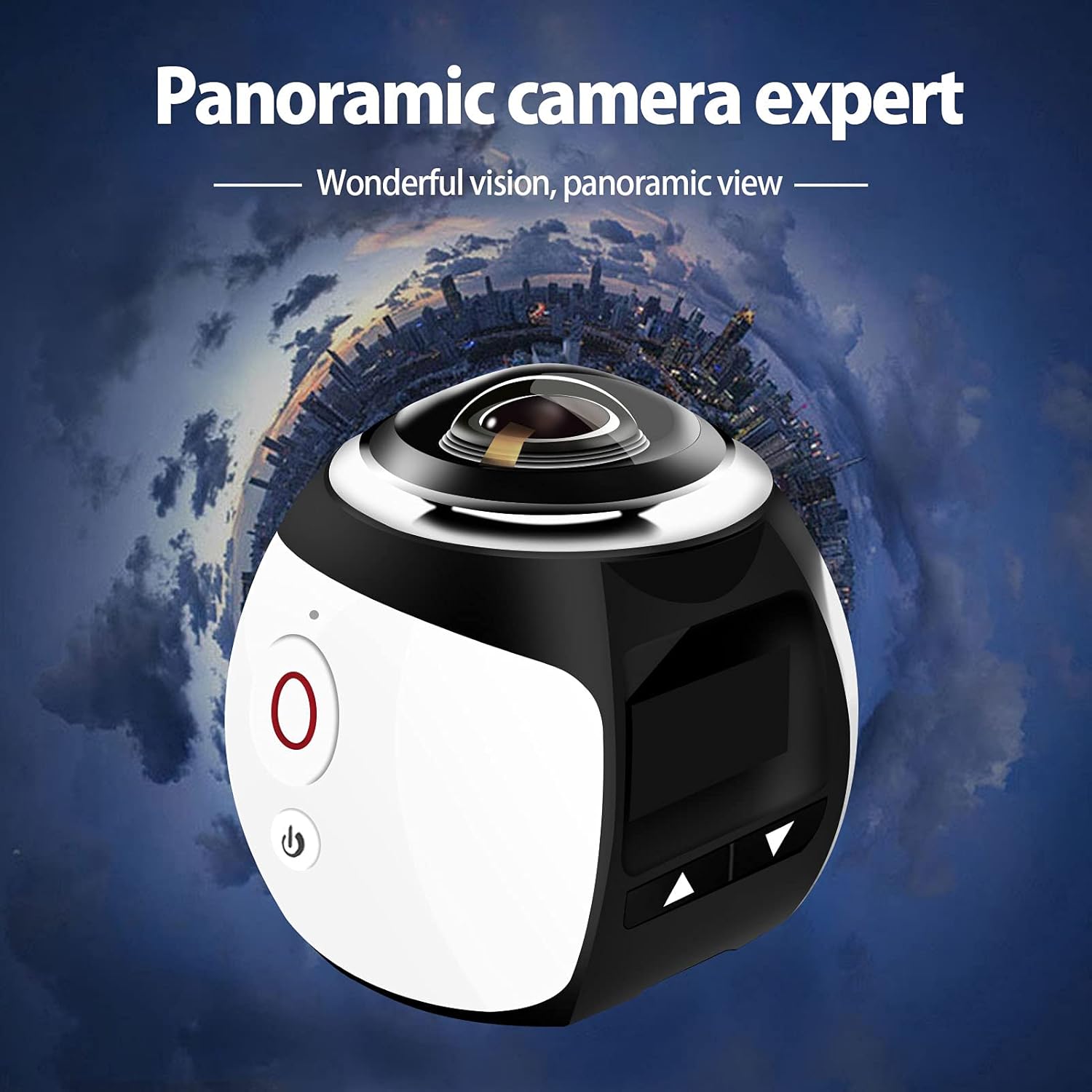 Waterproof Camera 360 Degree Panoramic Camera 16MP WiFi Waterproof Camera 220° Wide Angle Underwate Portable Outdoor Camera