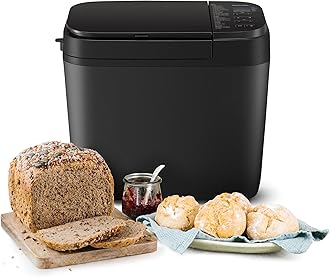 SD-R2530 Automatic Bread maker, with Nuts Dispenser, 30 Programmes, 4 Gluten-Free Mode, Dual Temperature Sensors, 13 Hours Digital Timer, Black