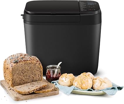 Panasonic SD-R2530 Automatic Bread Maker, with Nuts Dispenser, 30 Programmes, 4 Gluten-Free Mode, Dual Temperature Sensors, 13 Hours Digital Timer, Black