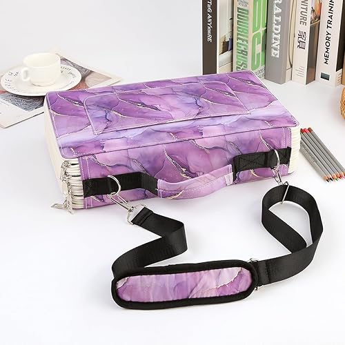 Miniatura 6 de Lbxgap Estuche de color portátil, Mármol Oscuro Púrpura