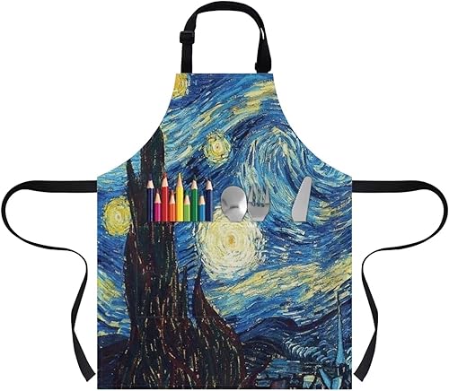 Vista 16 de doginthehole Delantal para niños con bolsillo para niños y niñas, delantales de chef ajustables con 2 bolsillos para cocinar, pintar