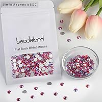 Vista 464 de Beadsland 1440 diamantes de imitación de cristal con parte trasera plana, gemas redondas, sombra dorada, SS20, 0.181-0.189 in