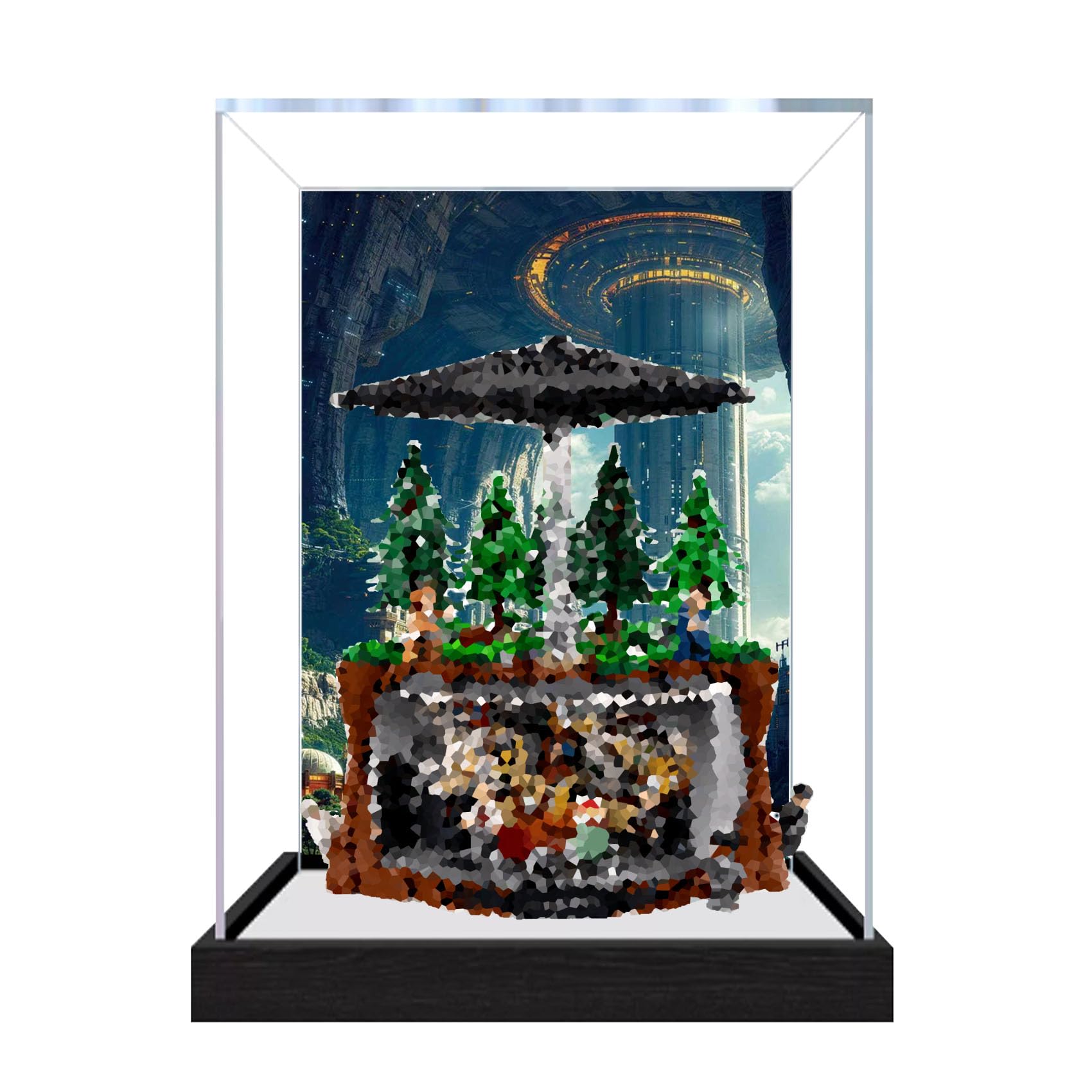 Feifanyifei Background3mmc Dustproof Acrylic Display Case For Le-Go 21369 Model (Background3mmc)