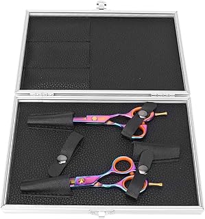 Tesouras de desbaste para corte de cabelo, conjunto de tesouras de cabeleireiro, kit de tesouras de corte de cabelo para salões de cabeleireiro, barbearia e casa