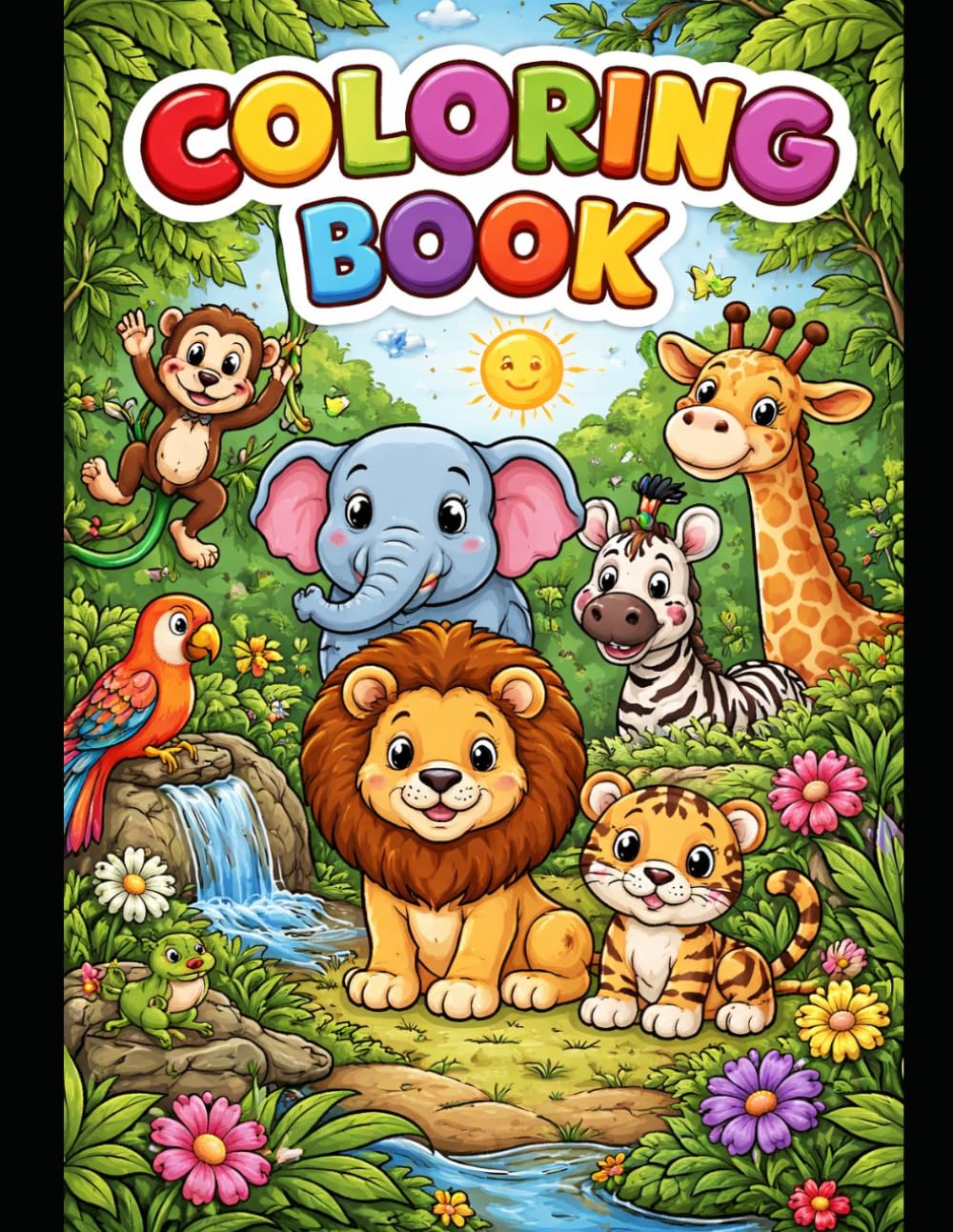 Coloring Book: Fun, Easy & Big Coloring Pages for kids Ages 2–5