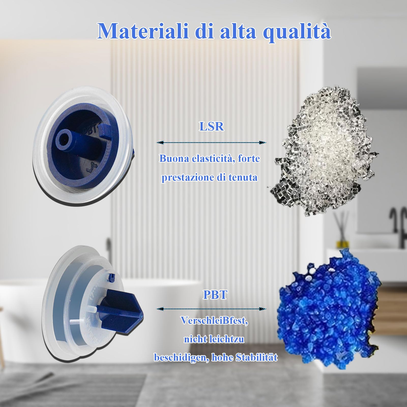 Mendorio Membrana di Sigillo della Valvola di Riempimento per WC, Compatibile con Geberit Impuls 380 o 360, Include 2 Membrana di Ricambio.