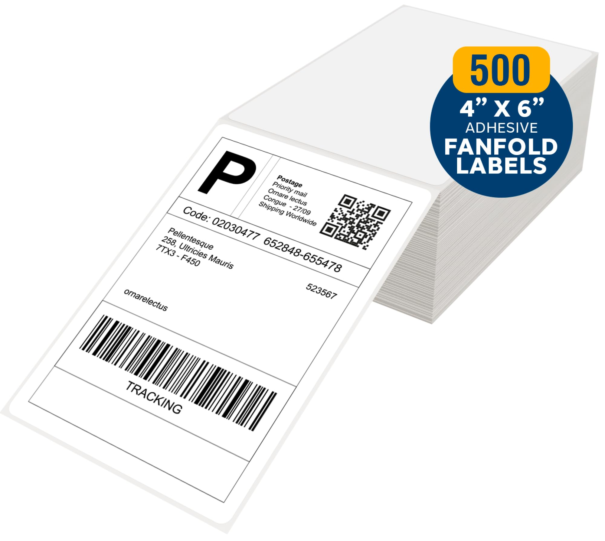 Etiquetas térmicas de 4 x 6, etiquetas de 4 x 6, etiquetas de envío, papel de etiqueta plegable de 4 x 6, suministros de envío y artículos esenciales para pequeñas empresas, etiquetas de