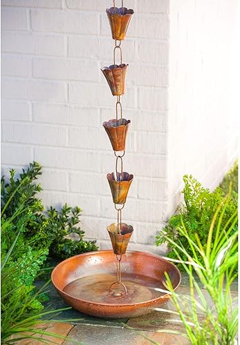 Miniatura 3 de New Creative Cadena de lluvia de hierro con acabado de cobre