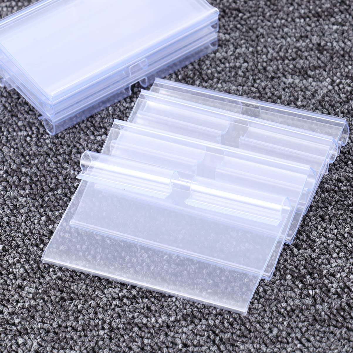 Toyvian 100Pcs Porte-étiquettes transparent pour fils étagère étiquette de prix détail officiel panneau support d'affichage