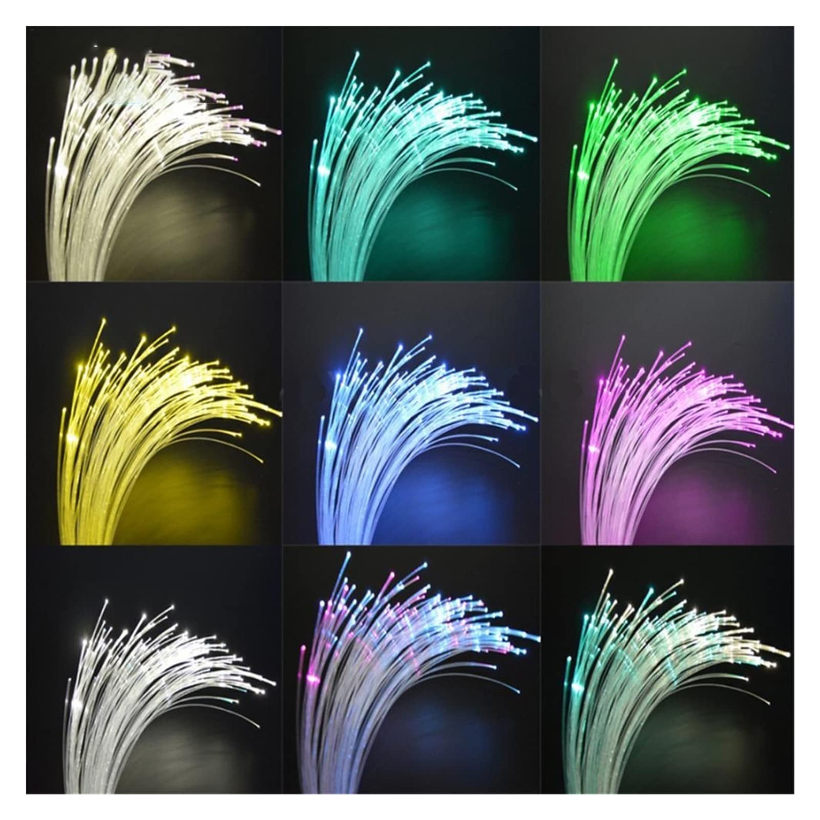 DC12V 6W RGB LED Samochód dachowy Lights Sufit Flood Floodlight Zestaw w Car Gwiaździste światło otoczenia z pilotem Wysoka Wydajność(200PCS 75mm 2M)