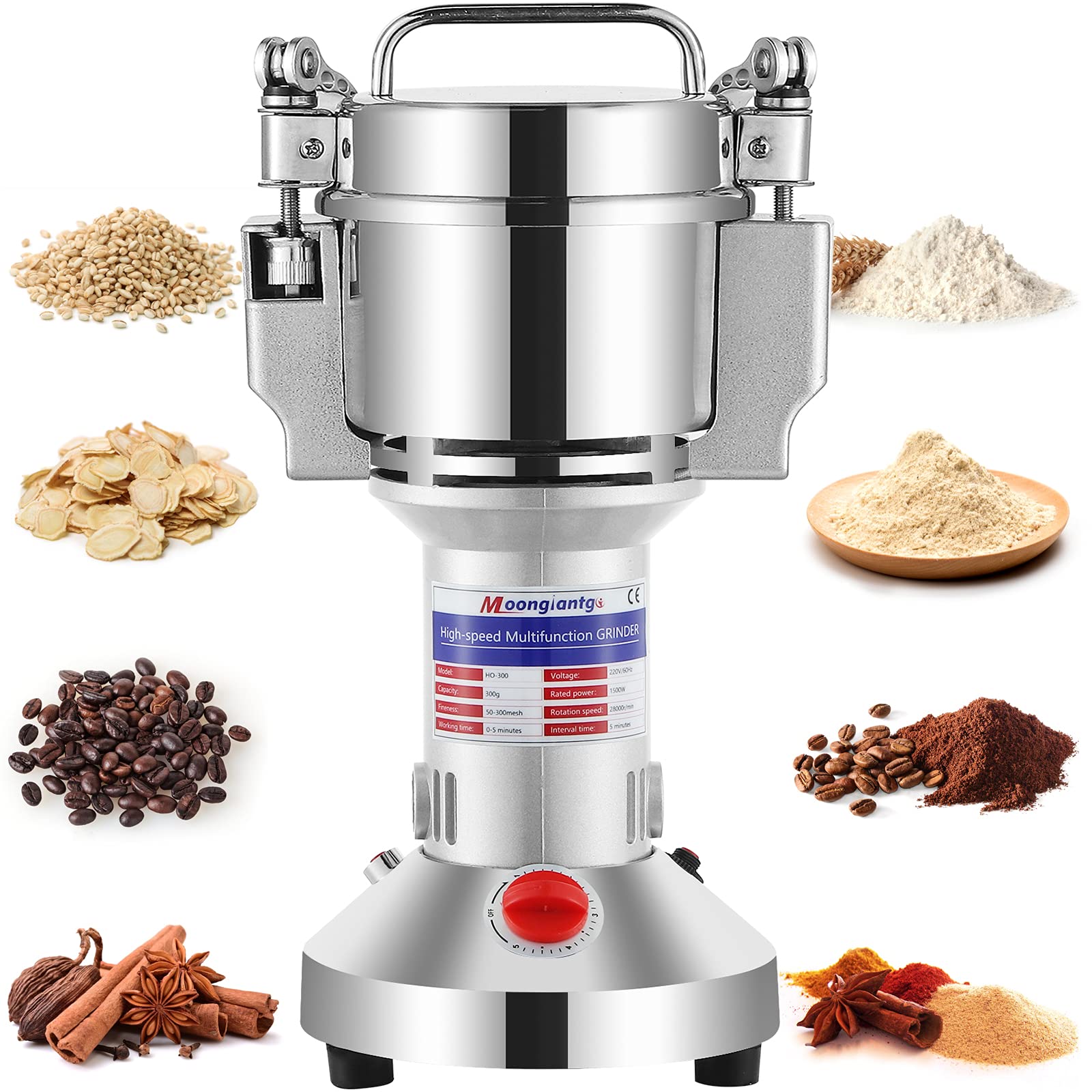 Buy Moongiantgo Grain Mill Grinder Electric 300g Commercial Spice