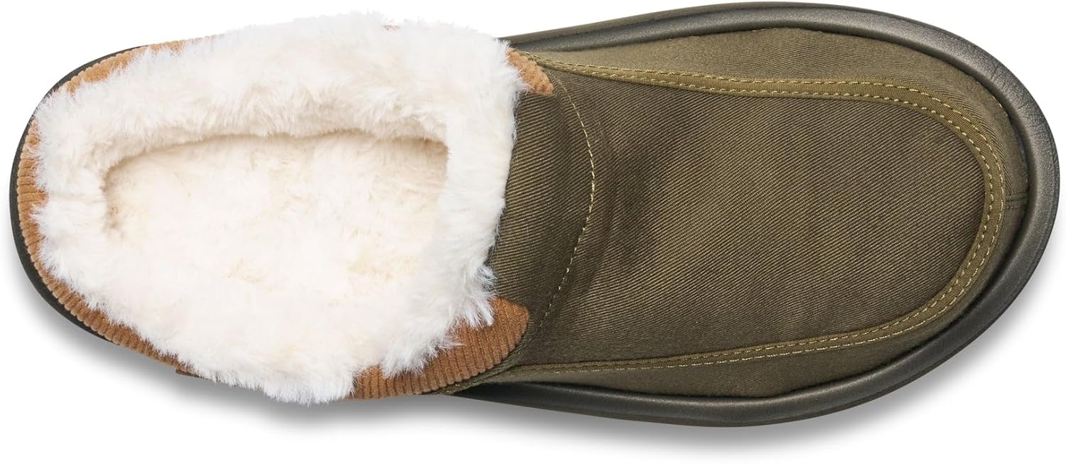 Sanuk メンズ Donny Cozy スリッパ | 内蔵コンフォートインソール | 心地よいフェイクムートン裏地付きハウススリッ
