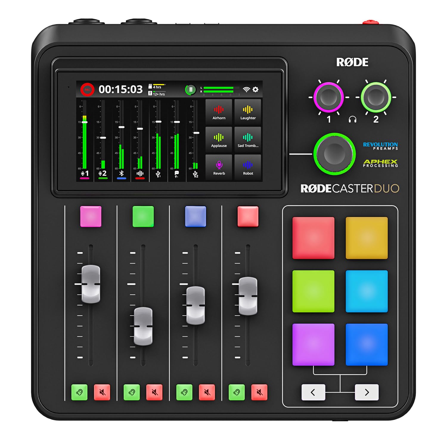 Rode Rodecaster Duo Mischpult mit Rodecover Duo Schutz-Abdeckung und keepdrum Mikrofasertuch