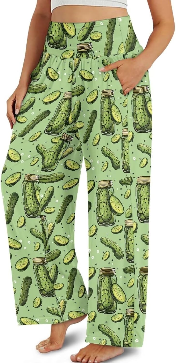 Wide Leg Trouser Pants for Women Plus Size Yoga Pants High Waist Casual Lounge Pant - Image 5