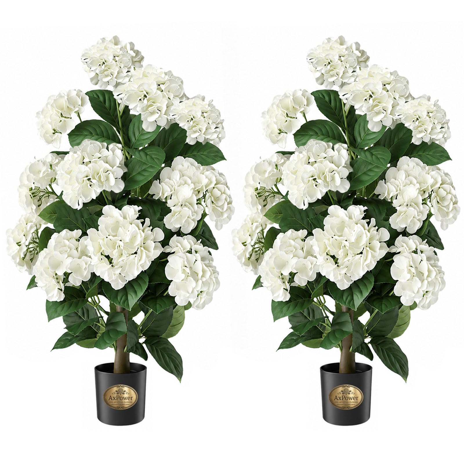 Photo 1 of AxPower 2 Pack Hydrangea Artificial Tree - White, 31 inch