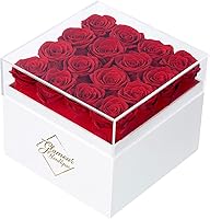 Vista 10 de GLAMOUR BOUTIQUE Rosas preservadas en una caja, regalos para ella, esposa y mamá, decoración de flores de rosas para regalo de cumpleaños, ramo