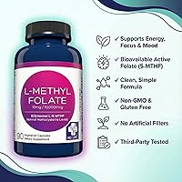Vista 7 de MD Life - Suplemento de L-metilfolato de 10 mg – Suplemento de metilfolato L activo de grado profesional – 90 cápsulas – L-metilfolato 10 mg
