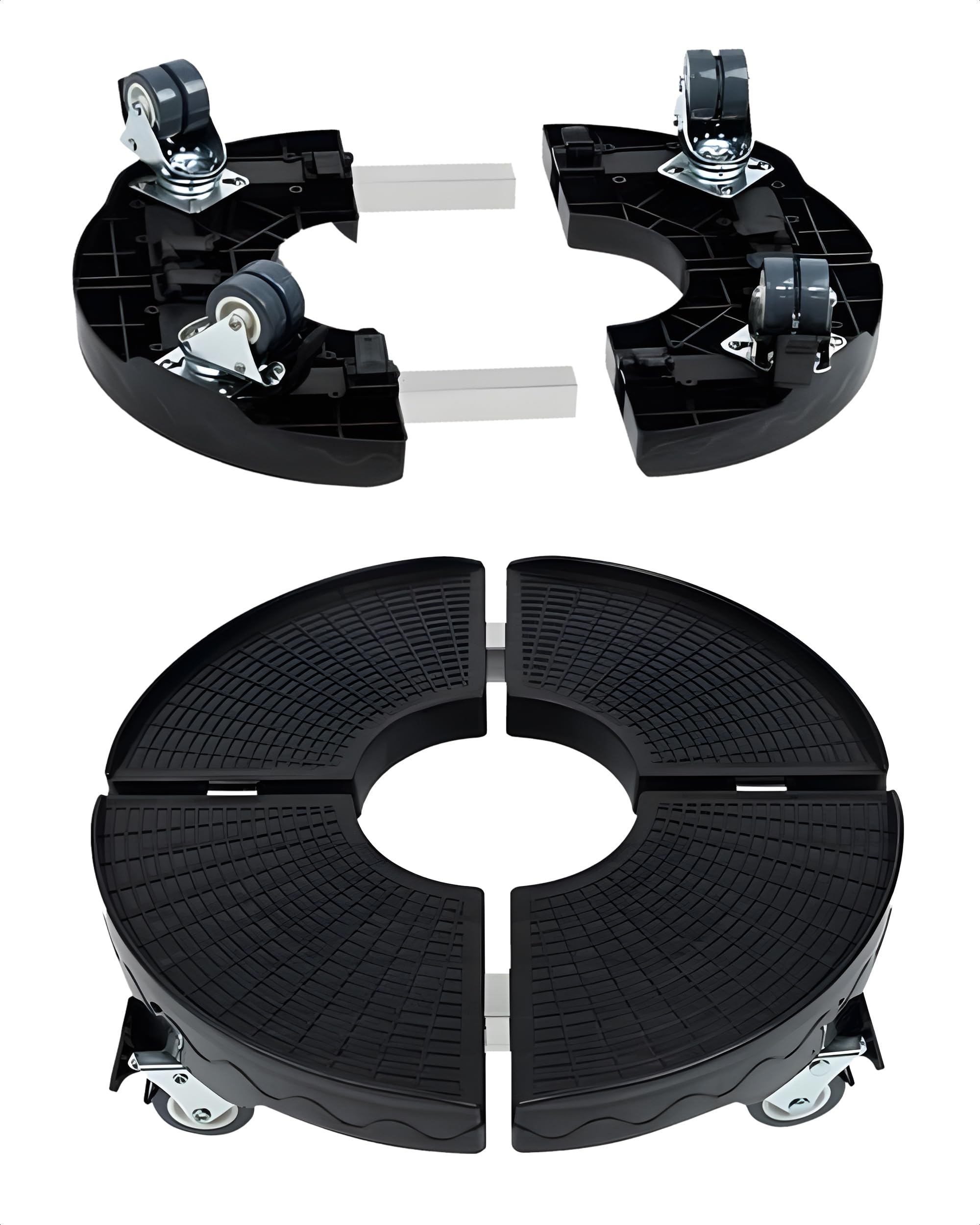 Sunny Tree Chariot pour plantes de qualité supérieure avec roulettes à 360 degrés pour une grande capacité de charge jusqu'à 300 kg, rond, réglable de 30 à 50 cm de diamètre